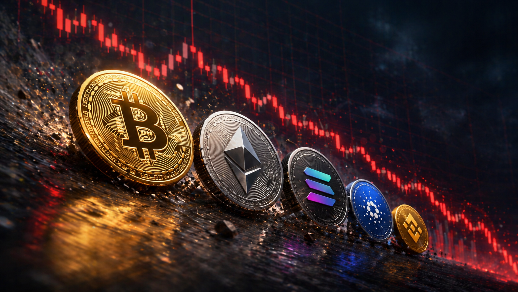 Nach einemstarken Wochenende fällt der Kryptomarkt zum Beginn der neuen Woche.